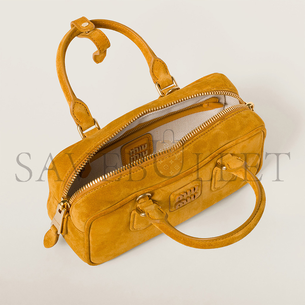 M1v M1v arcadie padded suede top-handle bag 5bb142 (22*10.5*7.5cm)